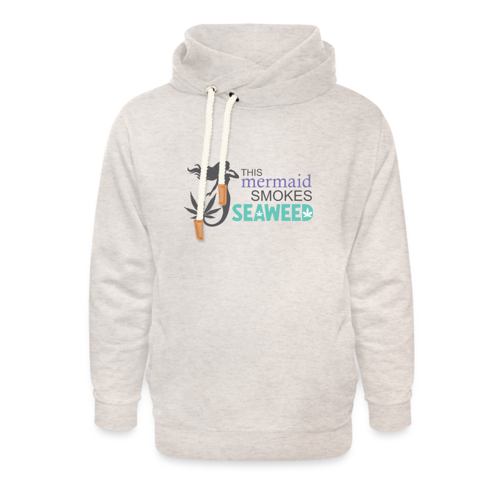 Mermaid Smokes Seaweed Shawl Collar Hoodie - heather oatmeal