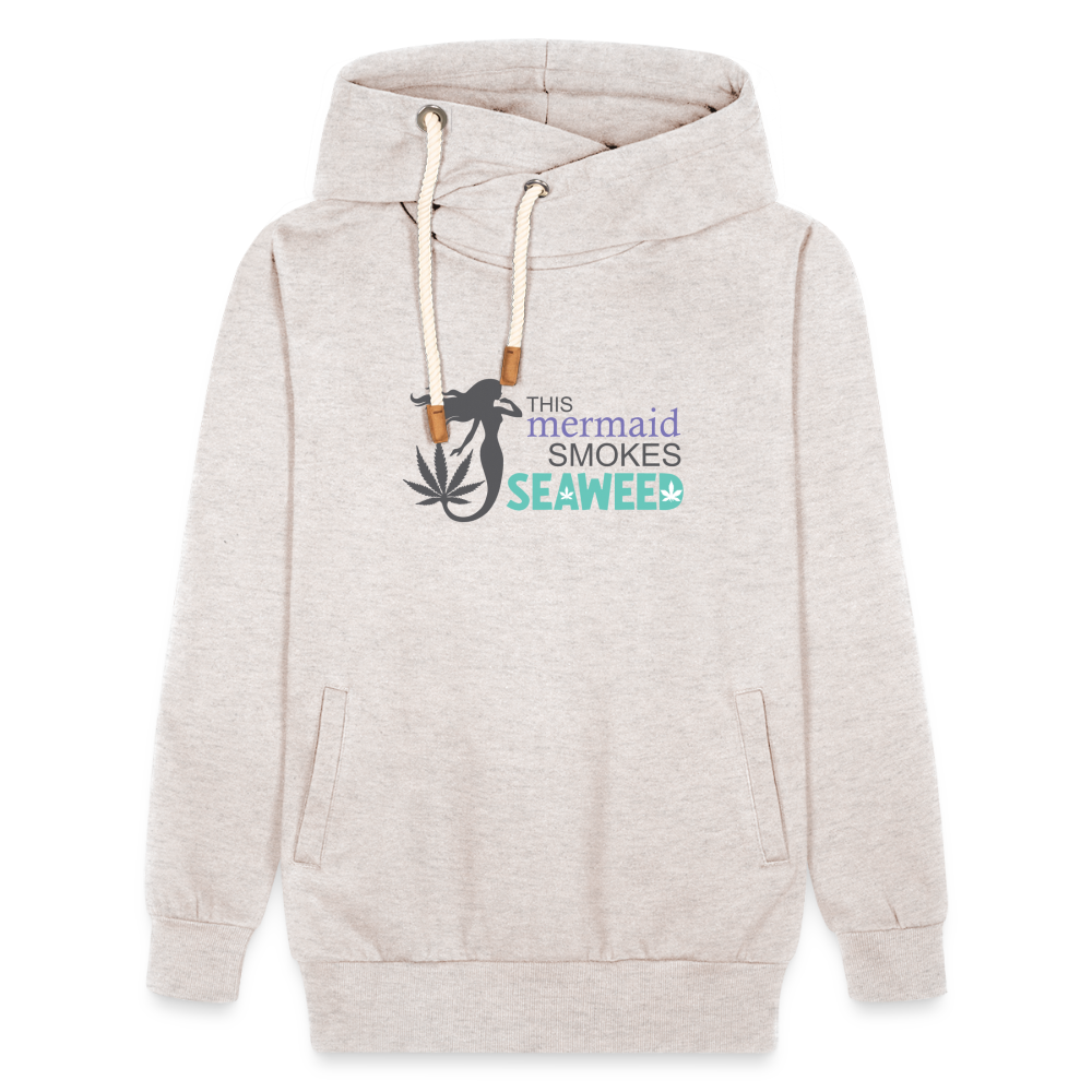 Mermaid Smokes Seaweed Shawl Collar Hoodie - heather oatmeal
