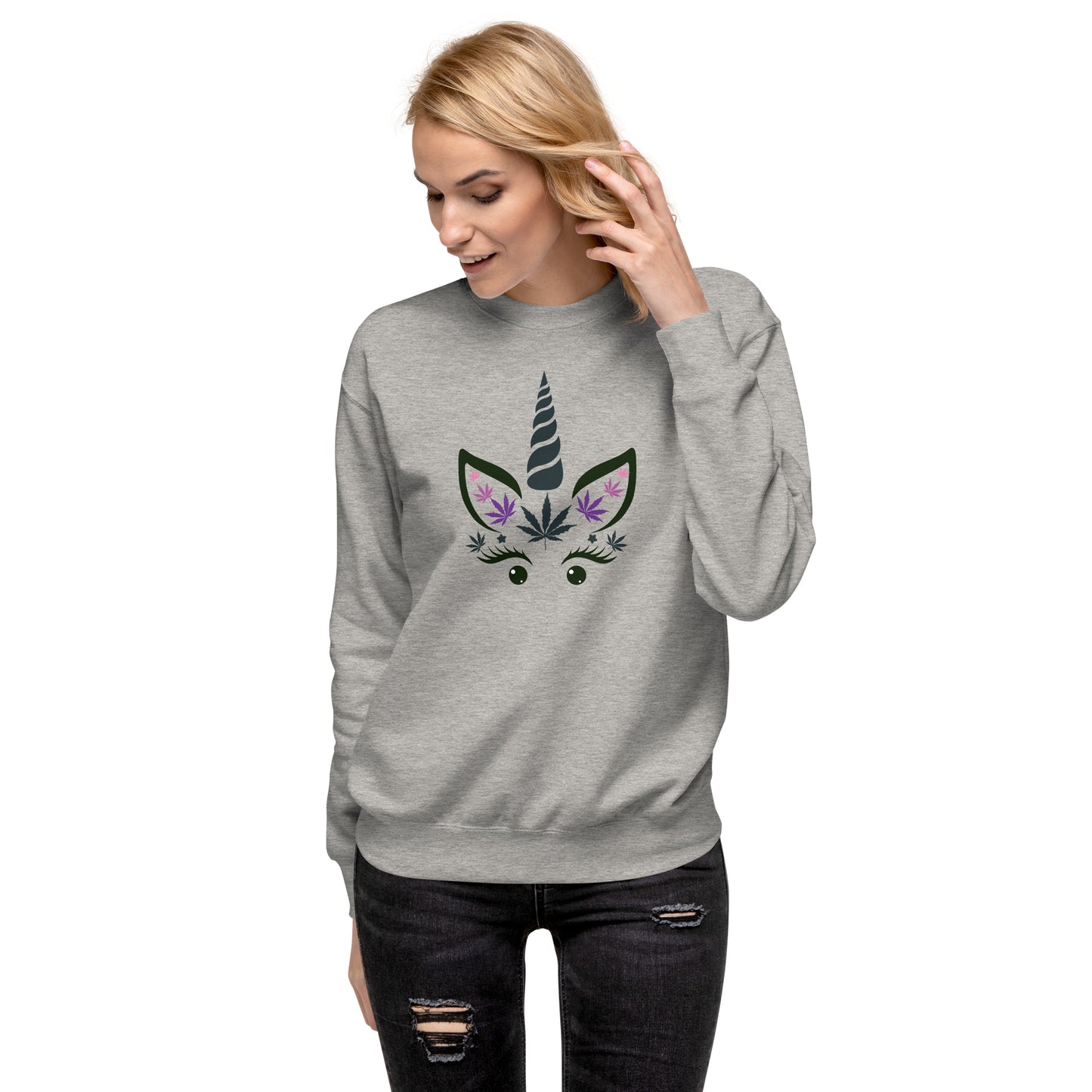 Cannabis Face Unisex Premium Sweatshirt