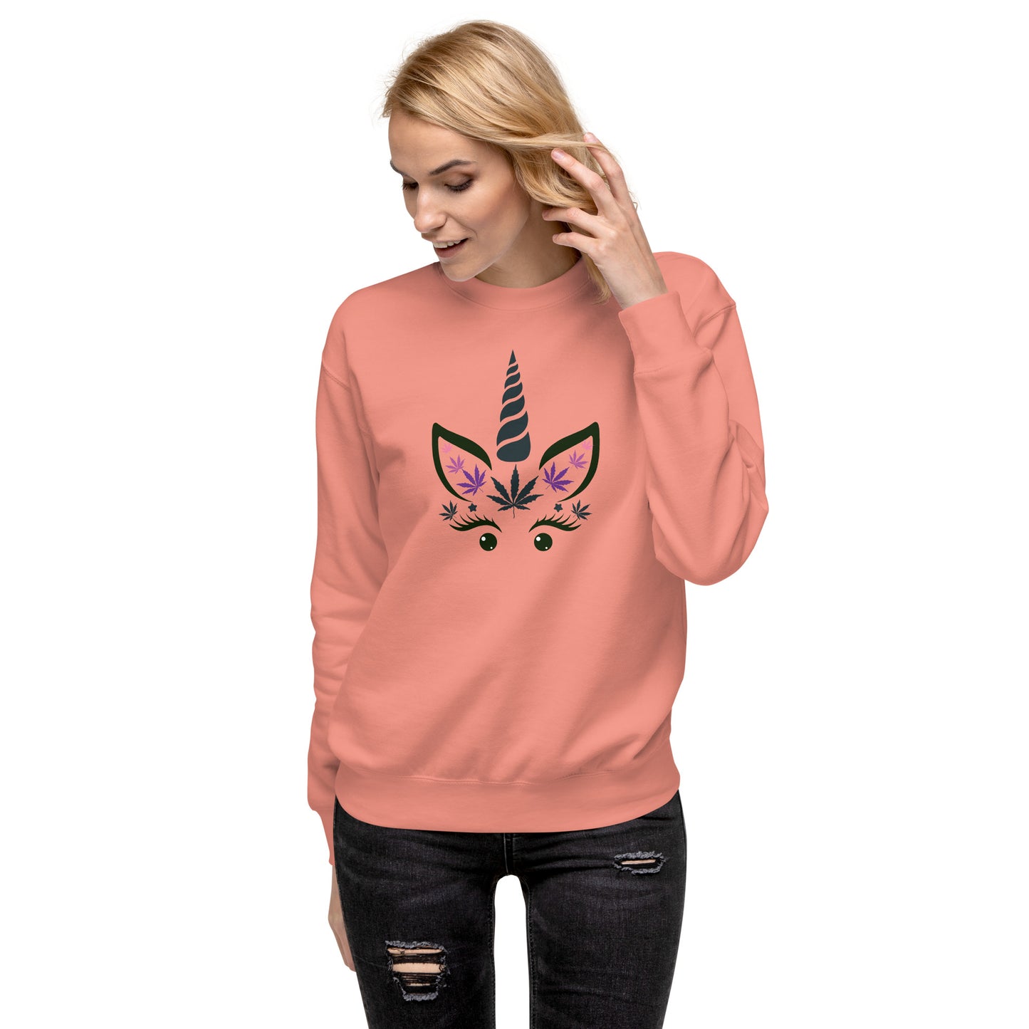 Cannabis Face Unisex Premium Sweatshirt