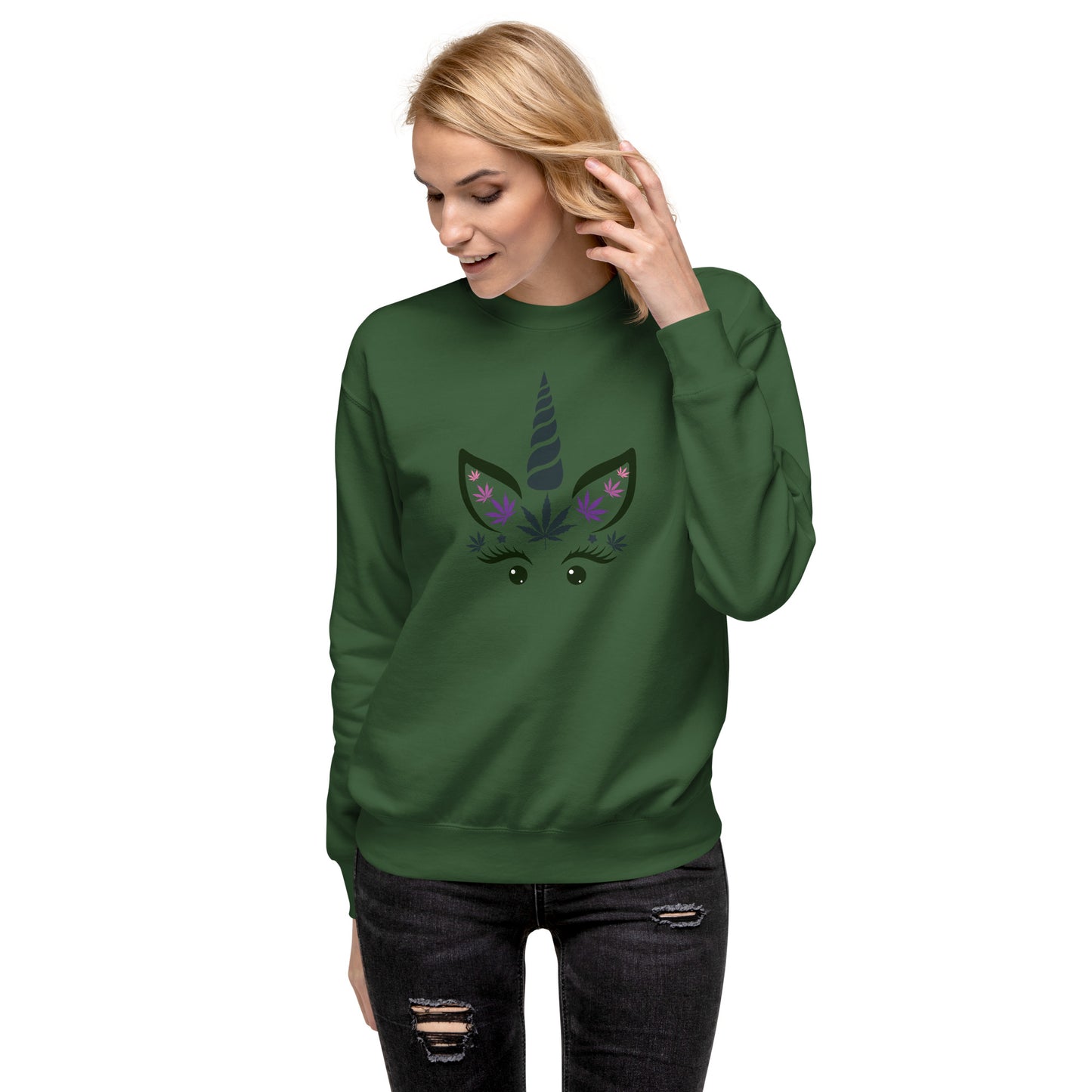 Cannabis Face Unisex Premium Sweatshirt