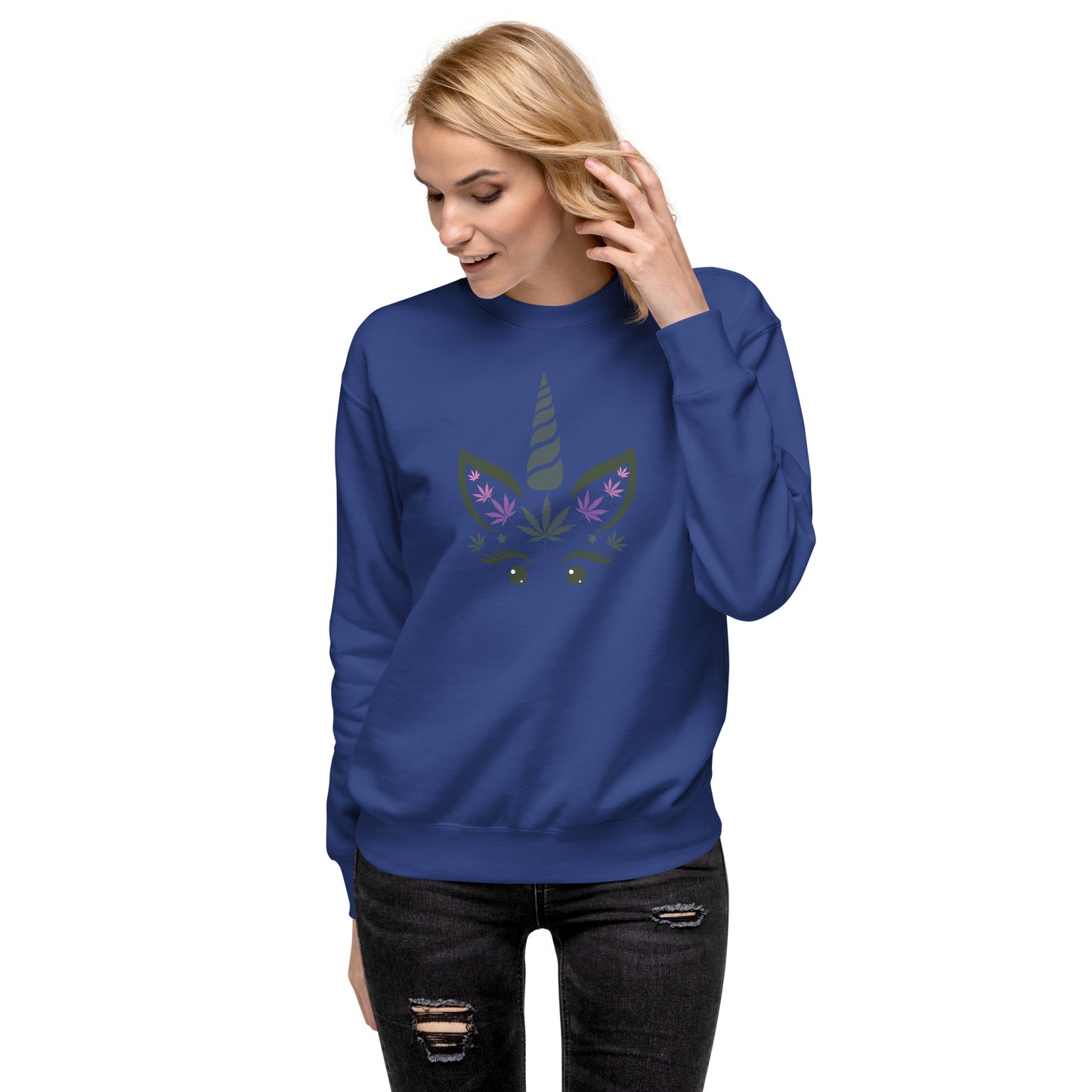 Cannabis Face Unisex Premium Sweatshirt